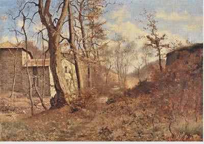 Paysage à la ferme et au sous bois
