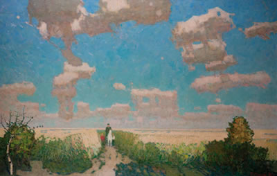 Paysage avec personnage