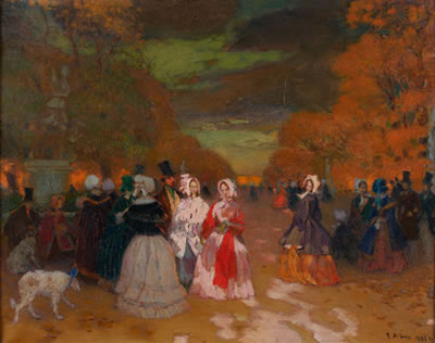 Sample artwork by Petr Alexandrovich Nilus (1869 - 1940/43), known for impressionist genre, portrait, figure and landscape painting - View similar artists and auction records