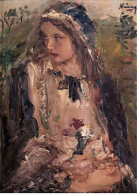 Jeune fille aux fleurs des champs