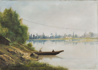 Le bac sur la Saône