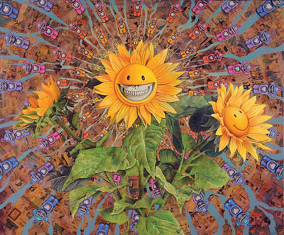 Sample artwork by Ron English (Born 1959), known for satirical, social commentary photo real imagery, illustration, street art - View similar artists and auction records