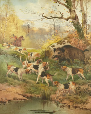 Le sanglier au ferme