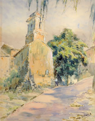 Maison au bout du chemin by Jean Barbier - Auction record, sale price, and art valuation. Compare with similar artists and explore comparable artworks.