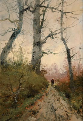 Promeneuse sur le chemin