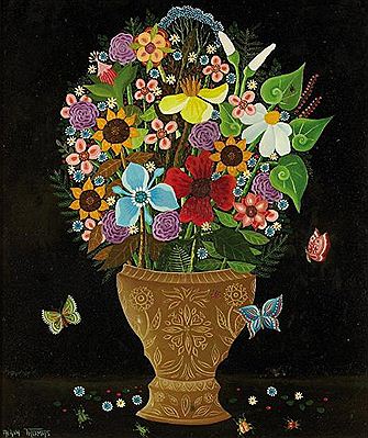 Bouquet aux trois papillons