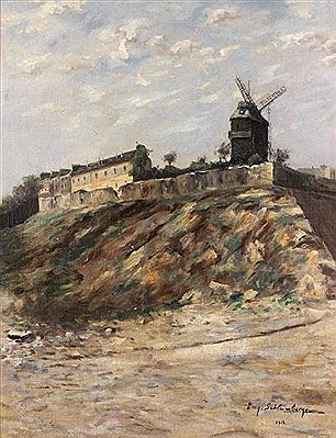 Avenue Junot sous le Moulin Blutefin, 1912