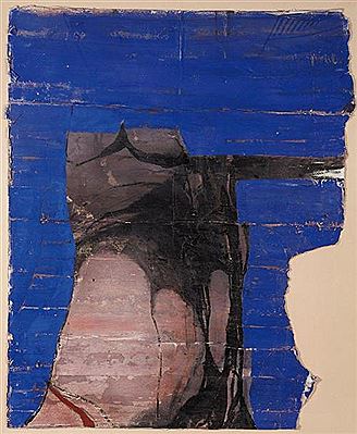 Composition à fond bleu, circa 1989 by Jean Charles Blais - Auction record, sale price, and art valuation. Compare with similar artists and explore comparable artworks.