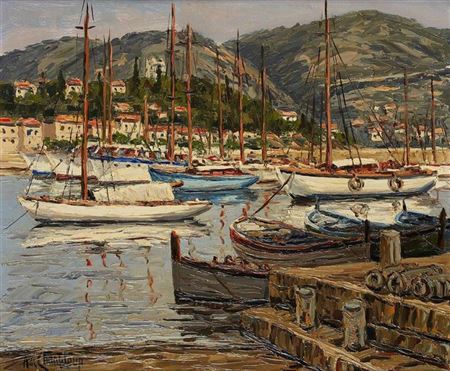 Sample artwork by Adrien de Chanteloup (1907 - 1988), known for portrait painting in the la rochelle region - View similar artists and auction records