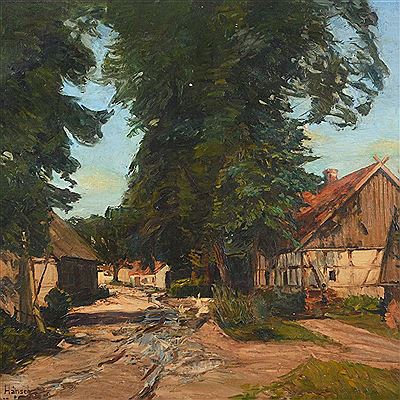 Sample artwork by Johannes Hansch (1875 - 1945), known for landscape and portrait painting - View similar artists and auction records