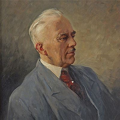 Herrenportrait, Brustbilddarstellung des Fabrikanten Carl Wilhelm Meyer, Meyer war Besitzer der Zigarettenfabrikation Jaminet und Meyer in Hamburg-Altona