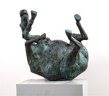 Sich wälzender Wallach.