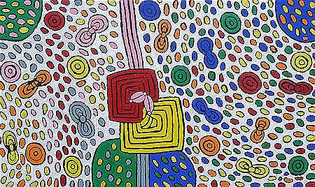 Sample artwork by Patricia Jackson Napanangka (c1983), known for aboriginal art - View similar artists and auction records