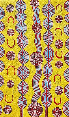 "Womens Ceremony" by Joy Maxwell Nampitjinpa - Auction record, sale price, and art valuation. Compare with similar artists and explore comparable artworks.