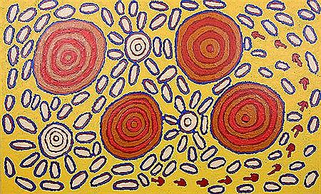 "Women's Ceremony" by Katherine Marshall Nakamarra - Auction record, sale price, and art valuation. Compare with similar artists and explore comparable artworks.