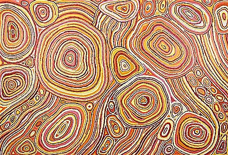 Sample artwork by Felicity Robertson Nampitjinpa (Born 1965), known for aboriginal painting - View similar artists and auction records