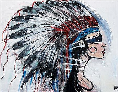 "Squaw" by Krispy - Auction record, sale price, and art valuation. Compare with similar artists and explore comparable artworks.
