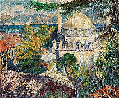 View of the Bosphorus by Selahattin Teoman - Auction record, sale price, and art valuation. Compare with similar artists and explore comparable artworks.