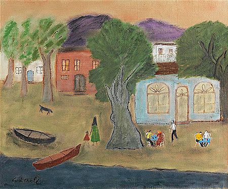 Seafront restaurant by Cevat Dereli - Auction record, sale price, and art valuation. Compare with similar artists and explore comparable artworks.