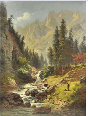 Tal in den Hochalpen
