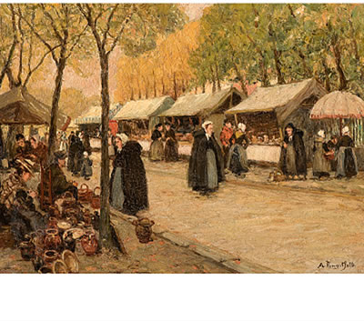 Marktszene by Albert Engstfeld - Auction record, sale price, and art valuation. Compare with similar artists and explore comparable artworks.