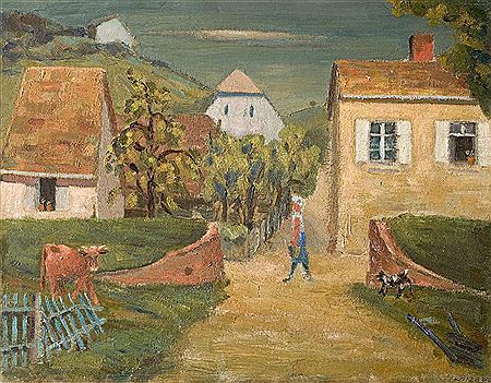 "Häuser in Kleinkembs (houses in Kleinkembs)" by Emil Bizer - Auction record, sale price, and art valuation. Compare with similar artists and explore comparable artworks.