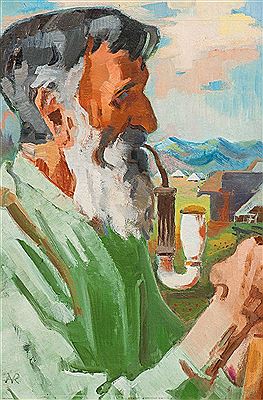 Der Pfeifenraucher by Adolf Riedlin - Auction record, sale price, and art valuation. Compare with similar artists and explore comparable artworks.