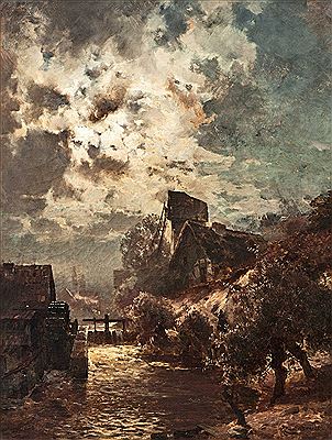 Forge at the water and a windmill