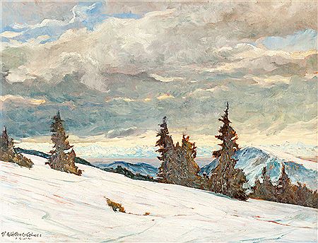 "Föhnstimmung (Herzogenhorn mit Alpen) (Föhn atmosphere (Herzogenhorn with alpes)"