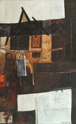KOMPOZICIJA by Louis Fachat - Auction record, sale price, and art valuation. Compare with similar artists and explore comparable artworks.
