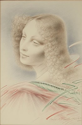 HOMMAGGIO DI LEONARDO by Dimitrije Popovic - Auction record, sale price, and art valuation. Compare with similar artists and explore comparable artworks.