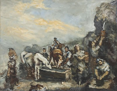 KONJI NA POJILU by Josip Crnobori - Auction record, sale price, and art valuation. Compare with similar artists and explore comparable artworks.