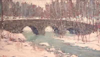 Bucks County Landscape by David Hahn - Auction record, sale price, and art valuation. Compare with similar artists and explore comparable artworks.