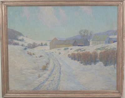Winter farm Scene