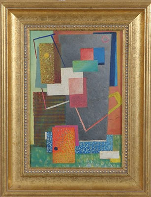 Abstract Compsition by Victor Joseph Harles - Auction record, sale price, and art valuation. Compare with similar artists and explore comparable artworks.