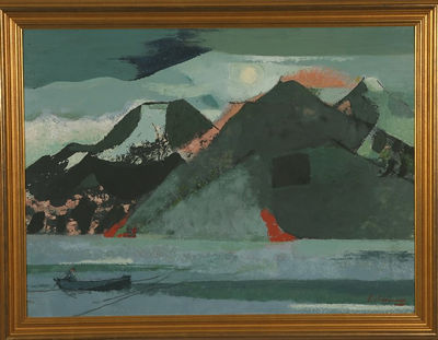 Sample artwork by Charles Coiner (1898 - 1989), known for modernist-leaning landscape, still life, collage - View similar artists and auction records