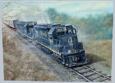 B & O # 4800 train scene
