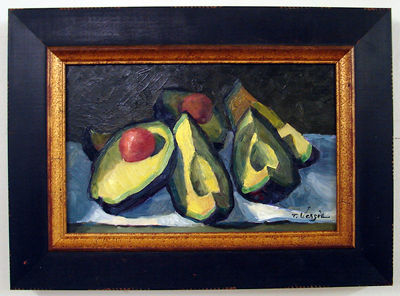 Sample artwork by Trisha Vergis (Born 1962), known for painting, woodcarving, gilding, sign making, collage - View similar artists and auction records