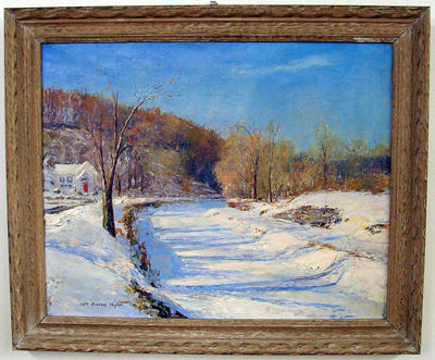 Winter along the Delaware 'From My Window' by William Francis Taylor - Auction record, sale price, and art valuation. Compare with similar artists and explore comparable artworks.