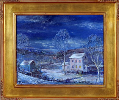 Winter Night by Paul Pusecker - Auction record, sale price, and art valuation. Compare with similar artists and explore comparable artworks.