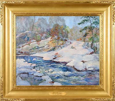 Bushkill Creek by John Berninger - Auction record, sale price, and art valuation. Compare with similar artists and explore comparable artworks.