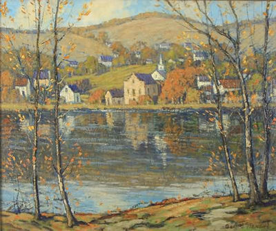 VIEW ACROSS THE DELAWARE RIVER by George Stengel - Auction record, sale price, and art valuation. Compare with similar artists and explore comparable artworks.