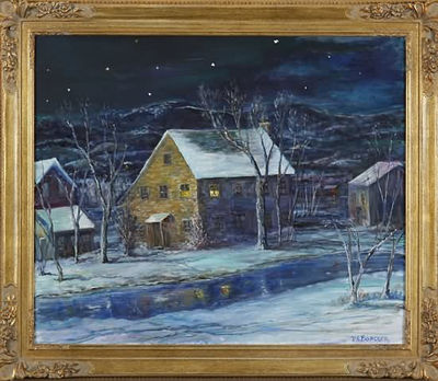 MIDNIGHT BY THE CANAL by Paul Pusecker - Auction record, sale price, and art valuation. Compare with similar artists and explore comparable artworks.