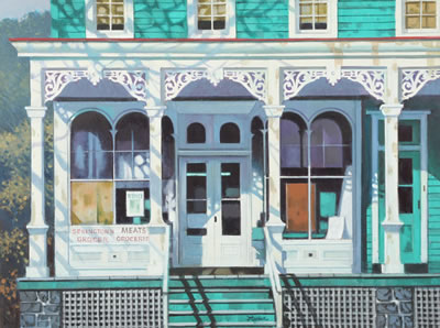 "Springtown Grocer" by R John Foster - Auction record, sale price, and art valuation. Compare with similar artists and explore comparable artworks.
