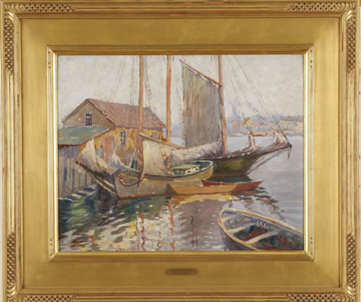 Sample artwork by Lester Gillette (1855 - 1940), known for marine, coastal-other landscape paintings - View similar artists and auction records