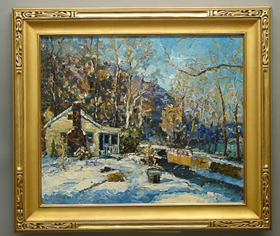 Sample artwork by Alan Fetterman (Born 1958), known for impressionist and expressionist rural landscape and still-life painting - View similar artists and auction records