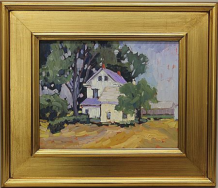 Landscape with House by Trisha Vergis - Auction record, sale price, and art valuation. Compare with similar artists and explore comparable artworks.