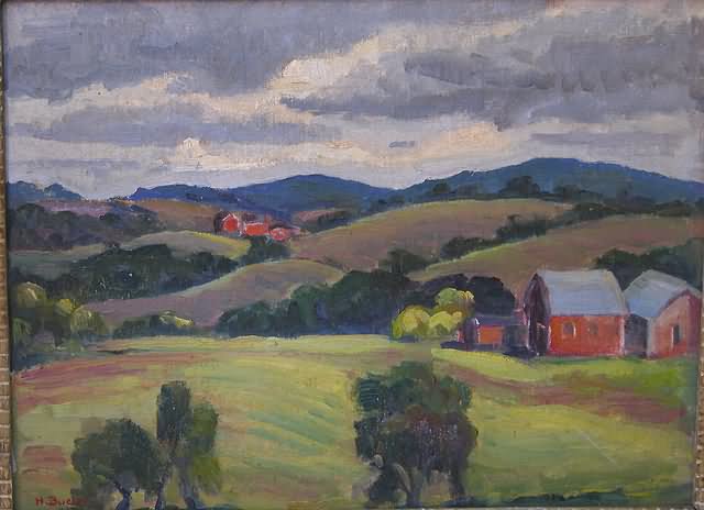 Landscape with rolling hills