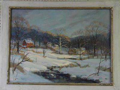 Winter Landscape by Wilmer Siegfried Richter - Auction record, sale price, and art valuation. Compare with similar artists and explore comparable artworks.