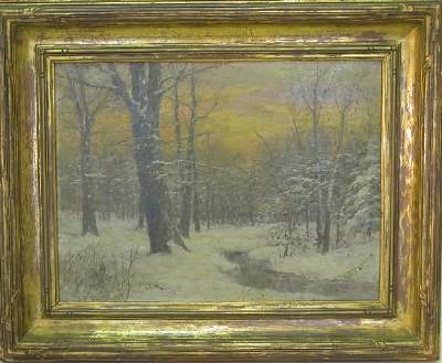Winter Sunset Landscape